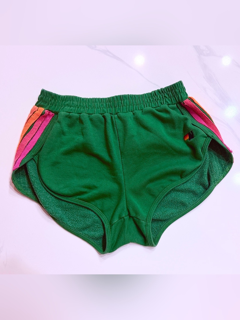 EUC Aviator Nation  X Revolve 5 Stripe Jogger Short.